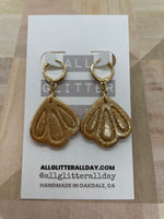 Paige Glitter Flower Dangle Huggy Earring