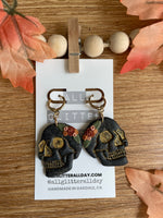 Floral skull dangle