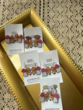 Back to school bow resin earring