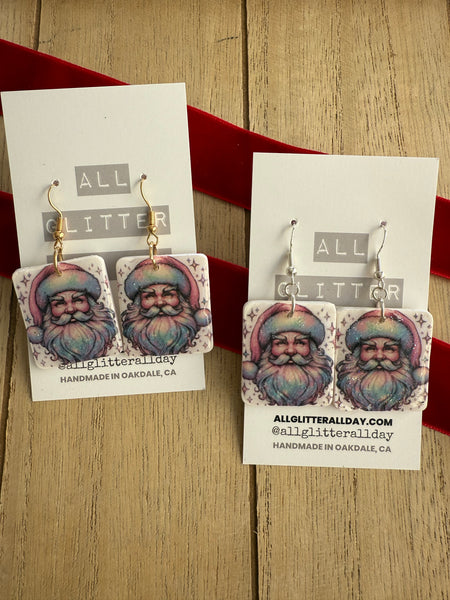 Sparkle santa rainbow fishhook dangle