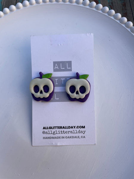 Purple glow-in-the-dark poison, apple stud