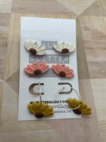 Daisy boho hoop earring set
