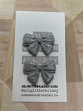 Gorgeous large glitter bow stud