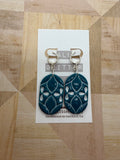 Erin floral Boho oval dangle- Huggy hoop- Multiple colors