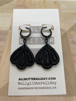 Paige Glitter Flower Dangle Huggy Earring