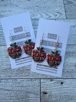 Adorable teach back to school Apple dangle
