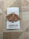 Hand painted clay moth barrette