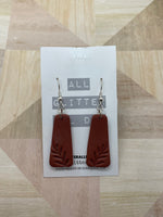 Penny Leaf imprint dangle earring-Multiple colors