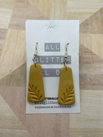 Penny Leaf imprint dangle earring-Multiple colors