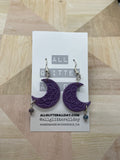 Beaded mini moon mandala earring