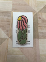 Hand painted lovely floral barrettes