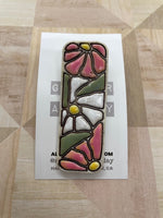 Hand painted lovely floral barrettes