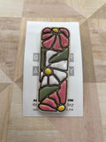 Hand painted lovely floral barrettes