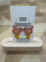 Chicken in boots dangle earrings 7