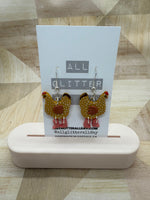 Chicken in boots dangle earrings 5