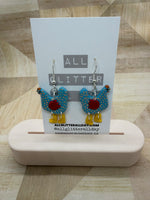 Chicken in boots dangle earrings 12