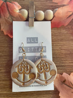 Magical world dangle earring in gold -2 sizes