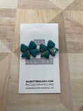 Large perfect glitter bow stud